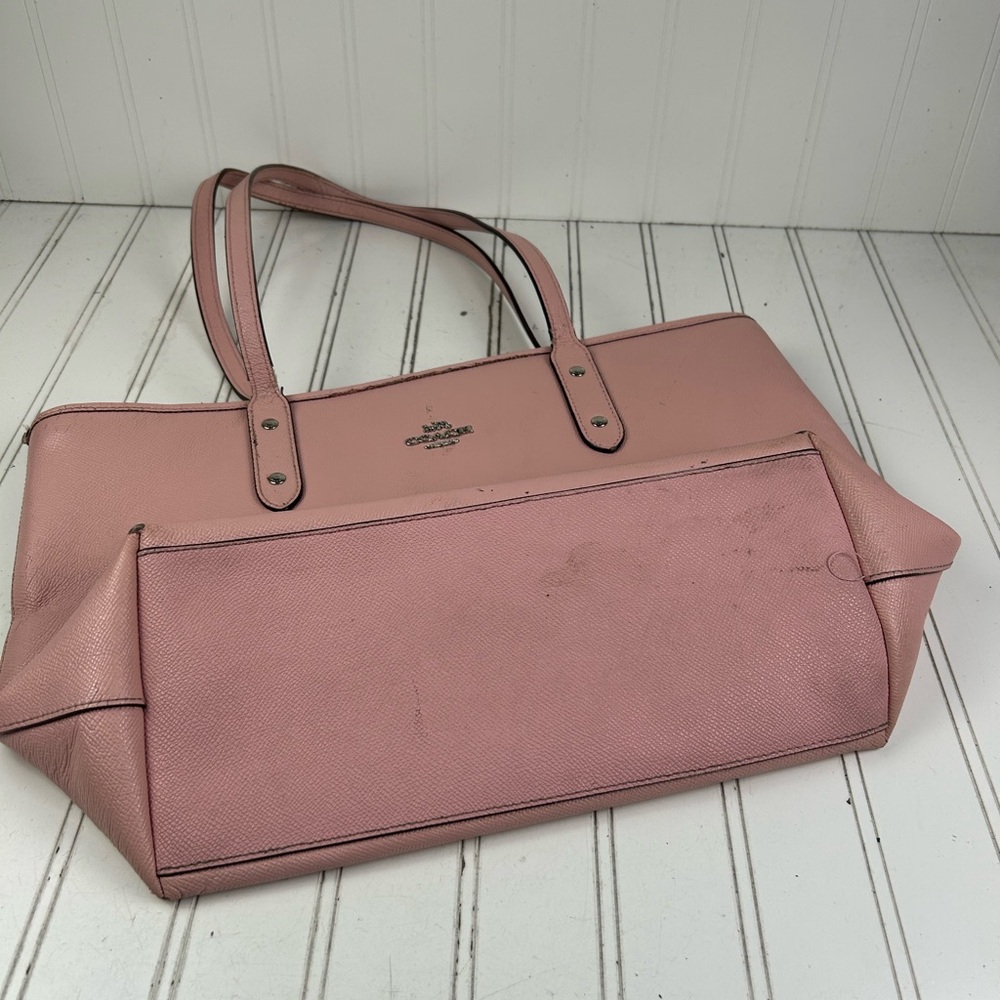 Coach Pink Y2K Crossgrain Leather Large City Zip Tote Shoulder Bag - Picture 10 of 12